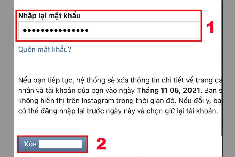 2 cách xóa tài khoản trên Instagram vĩnh viễn, vô hiệu hóa tài khoản Instagram trên điện thoại, máy tính đơn giản