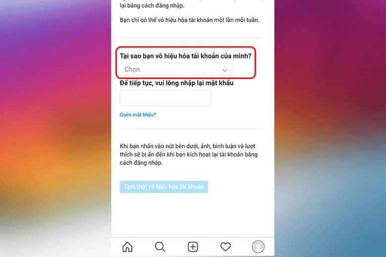 2 cách xóa tài khoản trên Instagram vĩnh viễn, vô hiệu hóa tài khoản Instagram trên điện thoại, máy tính đơn giản