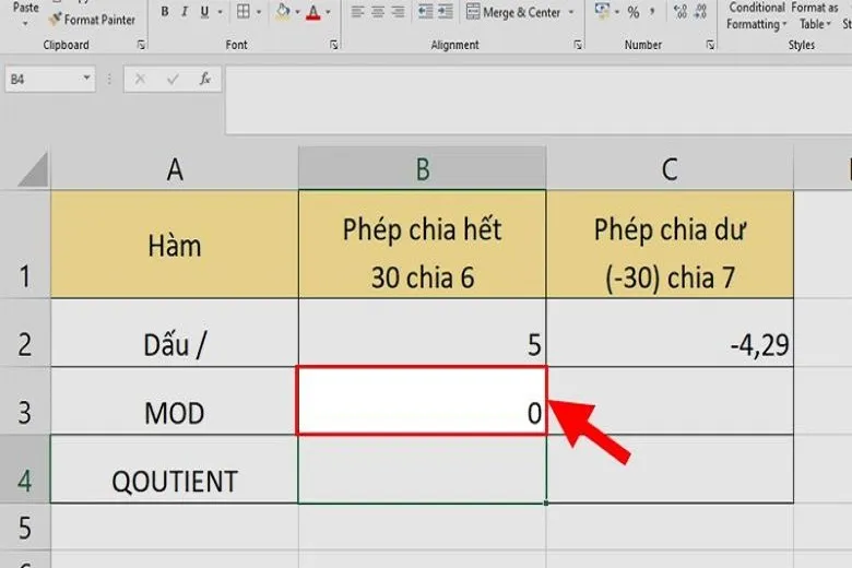 Cách áp dụng hàm chia trong Excel để tính toán dễ dàng