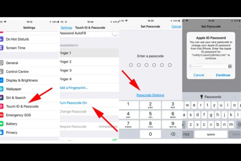 Cách cài đặt mật khẩu iPhone cho các đời máy nhanh chóng, đơn giản