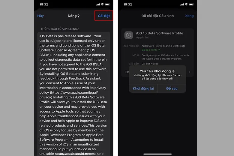 Cách cập nhật iOS 15.2 Beta 3 đơn giản nhanh nhất trên iPhone