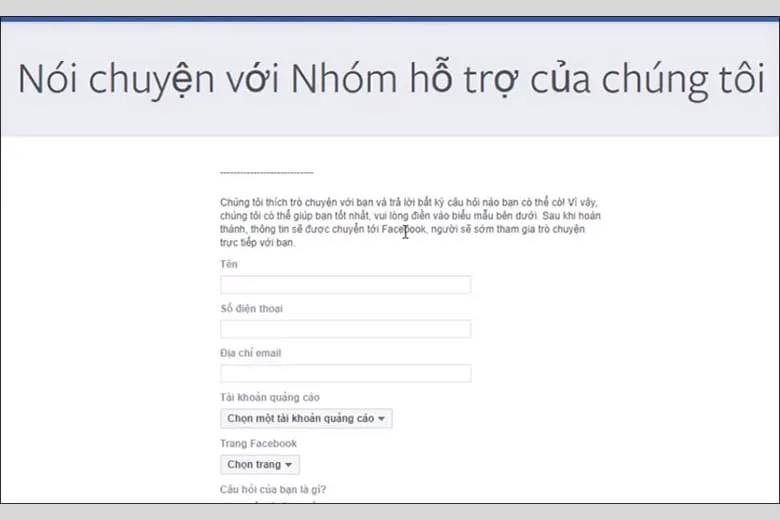 Cách chat với support Facebook và liên hệ trực tiếp với Facebook nhanh nhất khi gặp vấn đề