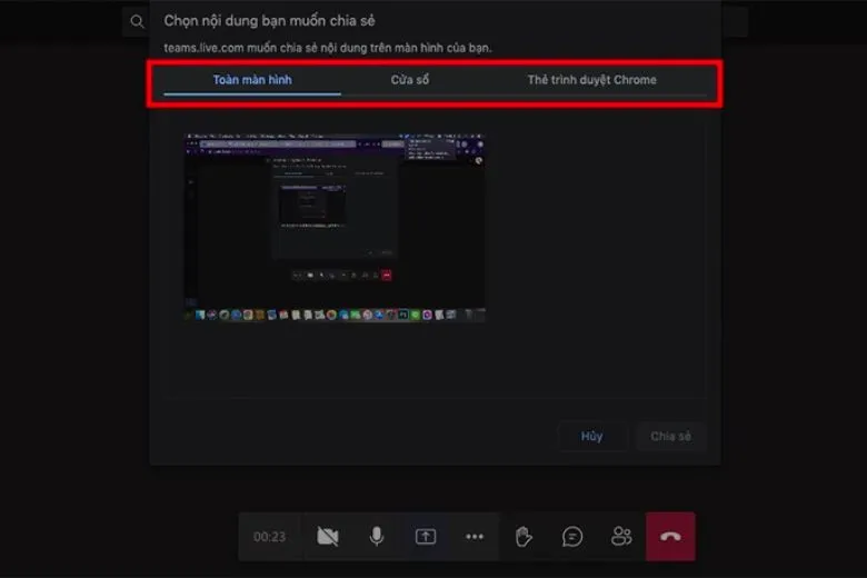 Cách chia sẻ màn hình trên Teams khi học và họp Online cho người mới