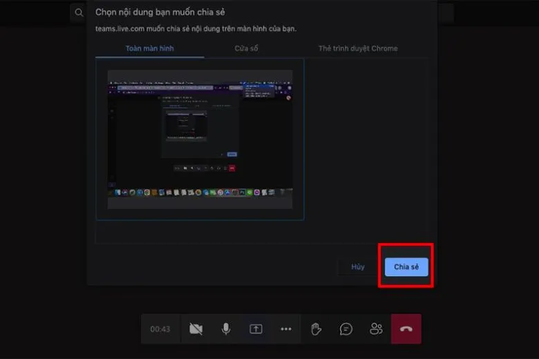 Cách chia sẻ màn hình trên Teams khi học và họp Online cho người mới