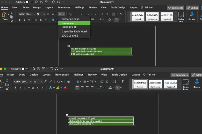 Cách chuyển chữ hoa thành chữ thường trong Excel và ngược lại