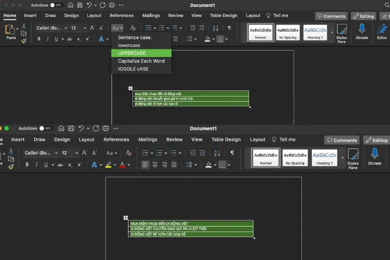 Cách chuyển chữ hoa thành chữ thường trong Excel và ngược lại