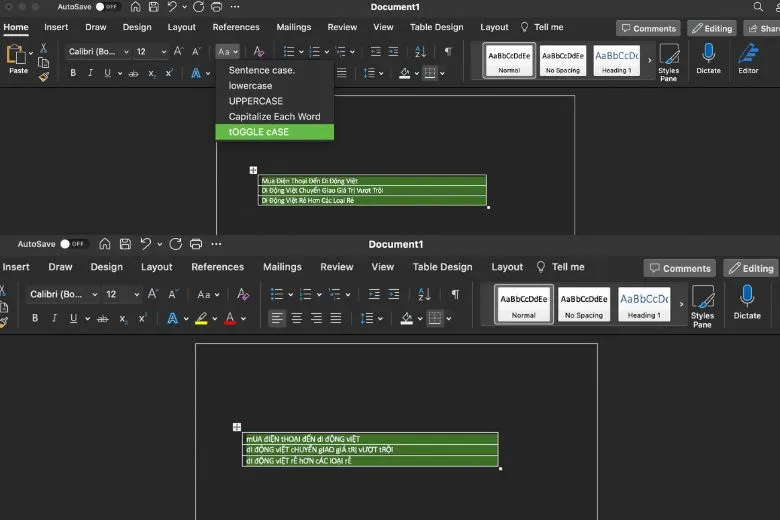 Cách chuyển chữ hoa thành chữ thường trong Excel và ngược lại