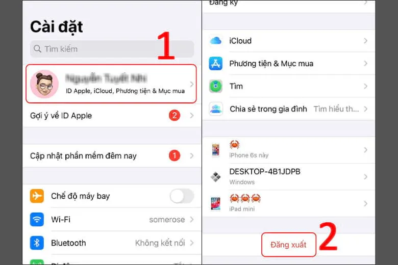 Cách đăng xuất iCloud khi quên mật khẩu trên iPhone, iPad