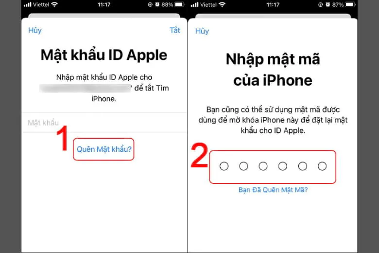 Cách đăng xuất iCloud khi quên mật khẩu trên iPhone, iPad