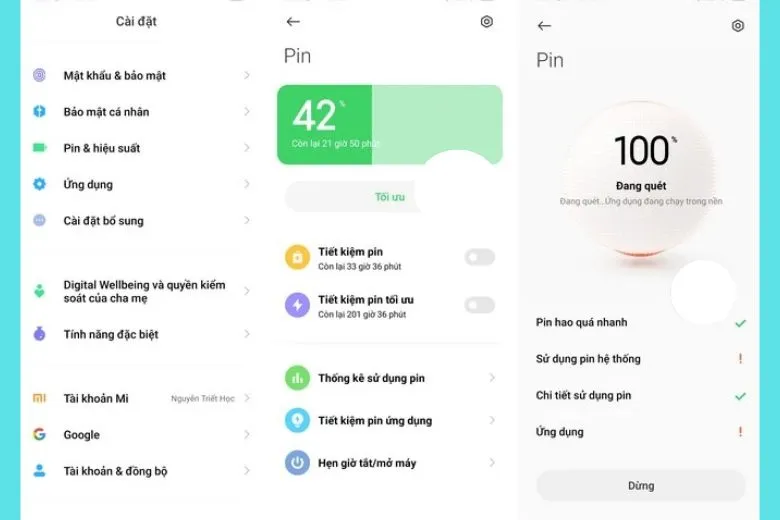 Cách kiểm tra pin Xiaomi – Test tình trạng pin và độ chai pin Xiaomi