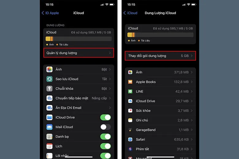 Cách mua dung lượng iCloud cho iPhone, iPad trên iOS mới