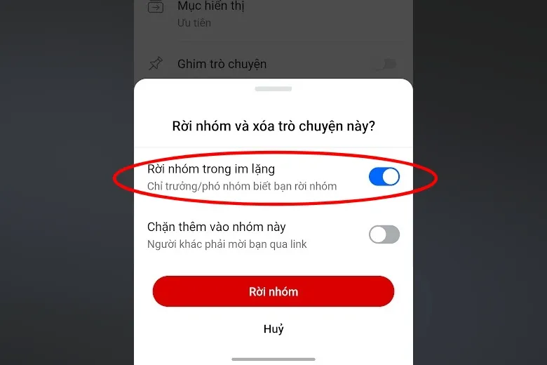 Cách rời khỏi nhóm Zalo trong im lặng không thông báo