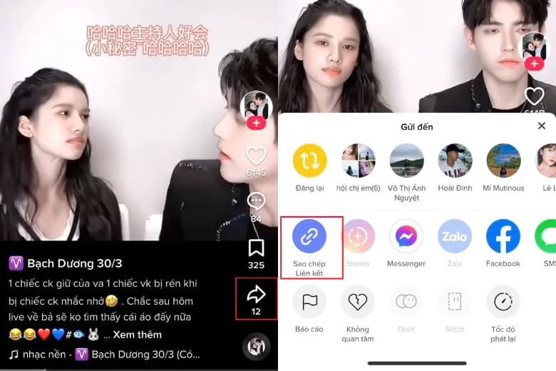 Cách sao chép liên kết Tiktok chia sẻ nhanh chóng