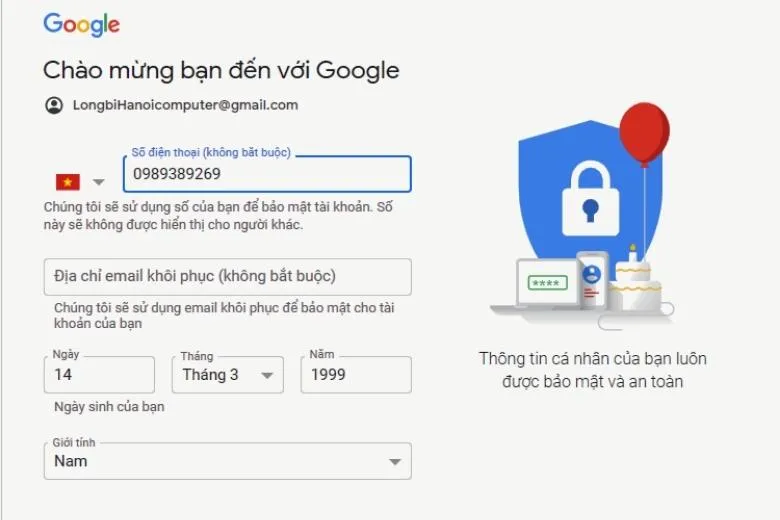 Cách tạo Gmail mới trên điện thoại, Máy tính đơn giản dễ thực hiện nhất