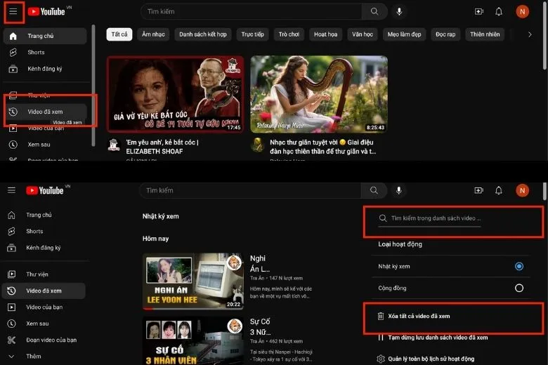 Cách tìm kiếm và xóa danh sách xem của tôi trên Youtube cực đơn giản