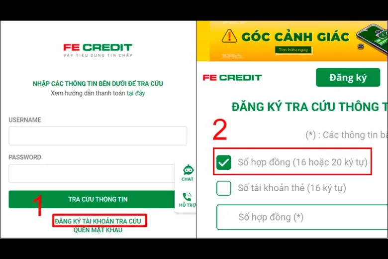 Cách tra cứu hợp đồng trả góp FE Credit, HD Saison, Home Credit,…