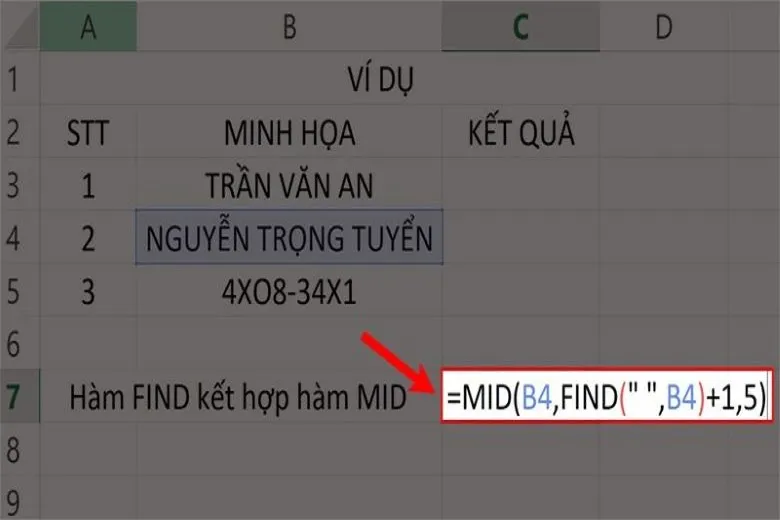 Hàm FIND trong Excel và cách ứng dụng trong công thức