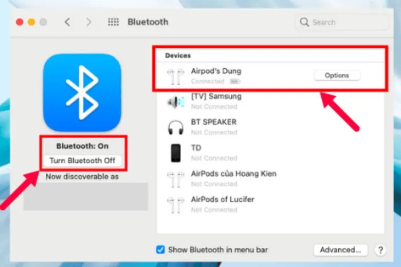 Hướng dẫn 2 cách kết nối AirPods với MacBook và Laptop đơn giản nhanh nhất