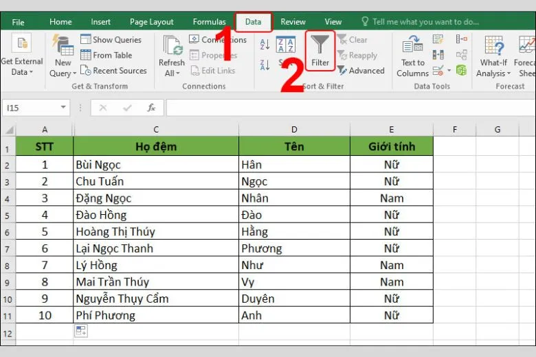 Hướng dẫn 2 cách sắp xếp tên theo thứ tự ABC trong Excel đơn giản khi lập danh sách