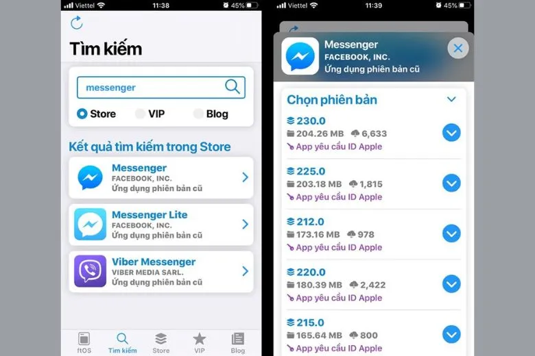 Hướng dẫn 2 cách tải Messenger phiên bản cũ trên iPhone và Android nhanh nhất