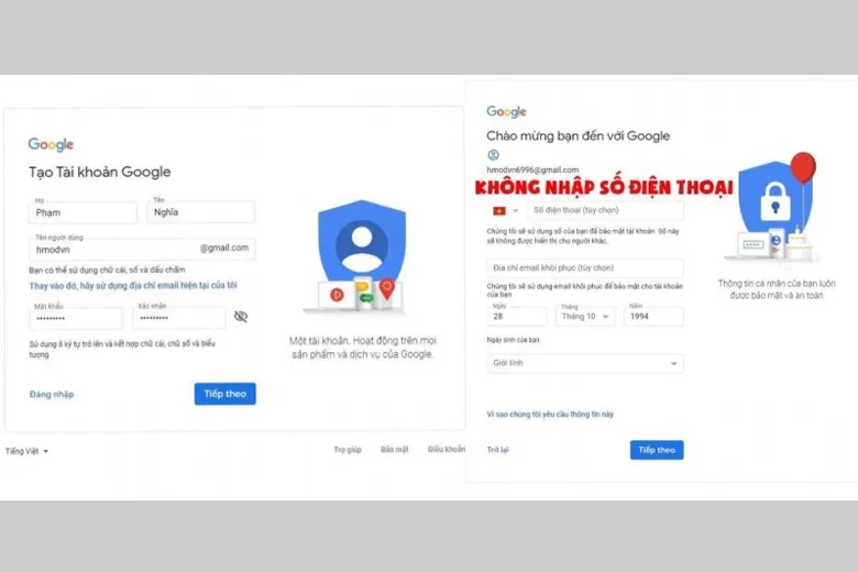 Hướng dẫn 4 cách tạo tài khoản Gmail không cần số điện thoại 2024 nhanh, thành công 99.99%