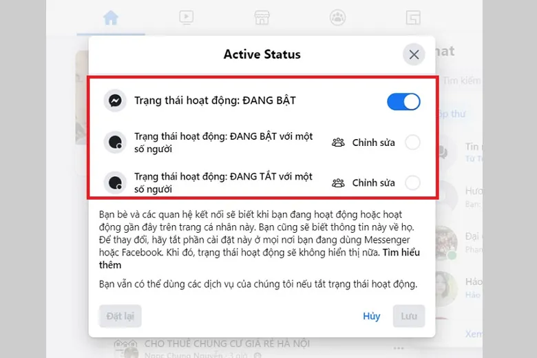 Hướng dẫn 4 cách tắt trạng thái online của mình trên Facebook, trên máy tính điện thoại cực đơn giản