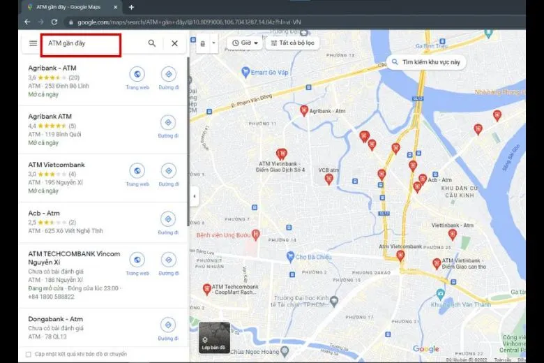 Hướng dẫn 4 Cách tìm cây ATM gần đây nhất cho bạn