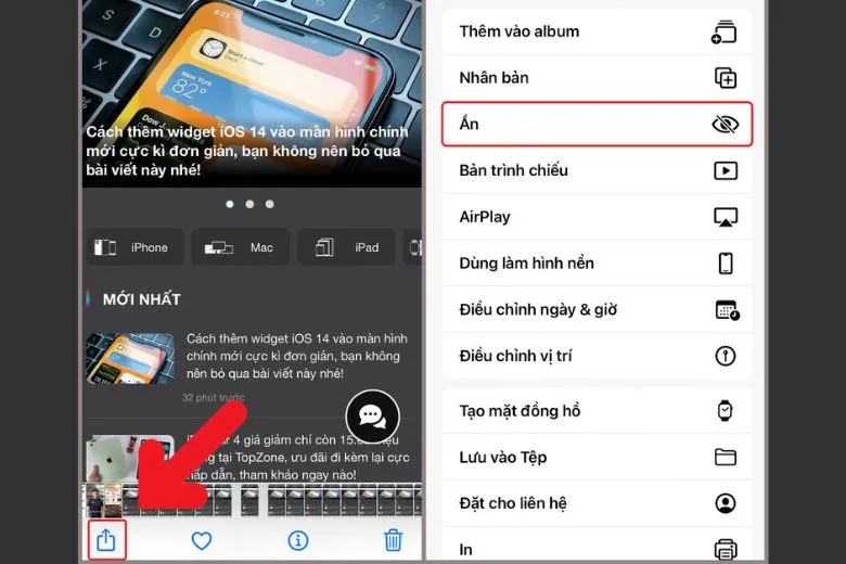 Hướng dẫn 5 cách ẩn ảnh trên iPhone thực hiện dễ nhất