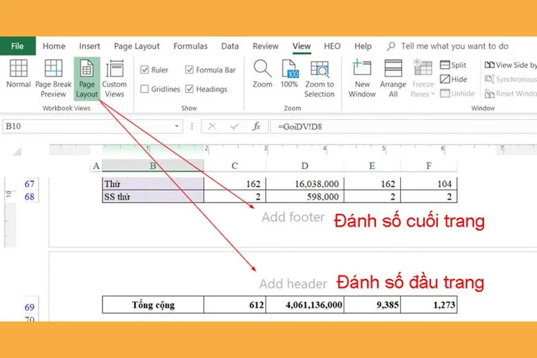 Hướng dẫn 5 cách đánh số trang trong Excel 2003, 2007, 2010, 2016 chi tiết, dễ dàng áp dụng