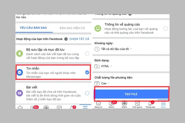 Hướng dẫn 6 cách khôi phục tin nhắn Messenger đã xóa trên iPhone, Android, máy tính đơn giản