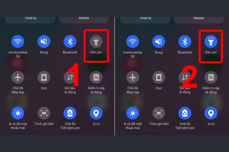 Hướng dẫn bật/tắt đèn pin Flash cực nhanh trên điện thoại iPhone, Samsung, OPPO, Xiaomi,…