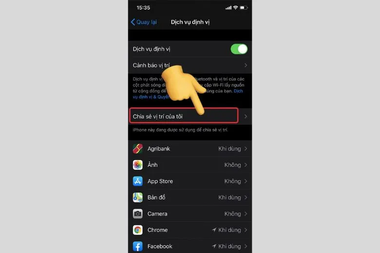 Hướng dẫn bật/tắt định vị iPhone cho ứng dụng dễ dàng