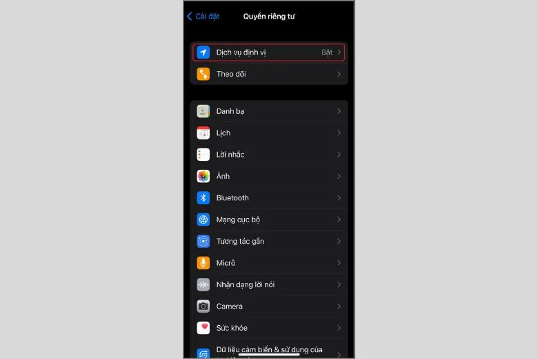 Hướng dẫn bật/tắt định vị iPhone cho ứng dụng dễ dàng