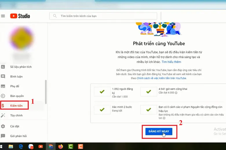 Hướng dẫn Cách bật kiếm tiền trên YouTube chi tiết từ A đến Z cho người mới