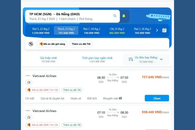 Hướng dẫn cách đặt vé máy bay Vietnam Airlines và thanh toán online tại nhà cực tiện lợi