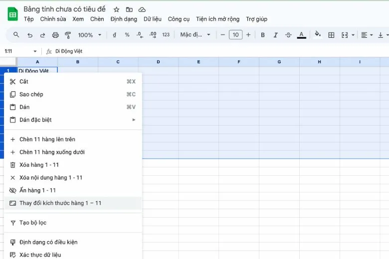 Hướng dẫn cách giãn dòng trong Excel và Google Sheets đơn giản, nhanh chóng để báo cáo đều và đẹp
