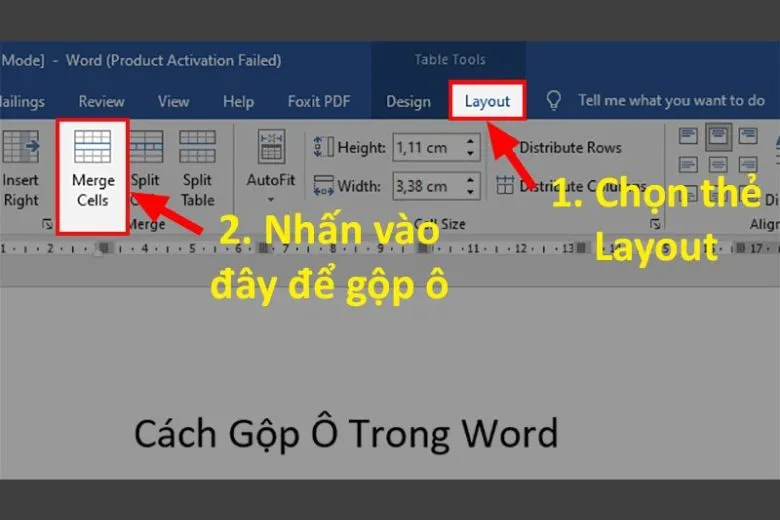 Hướng dẫn cách gộp ô và tách ô trong Word chi tiết cực dễ