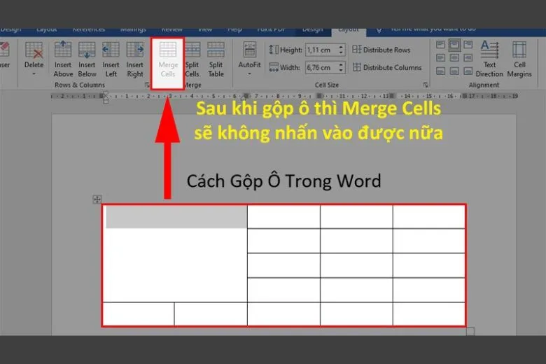 Hướng dẫn cách gộp ô và tách ô trong Word chi tiết cực dễ