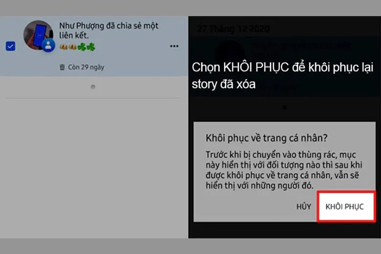 Hướng dẫn cách khôi phục story đã xóa trên Facebook – Instagram trên điện thoại, máy tính