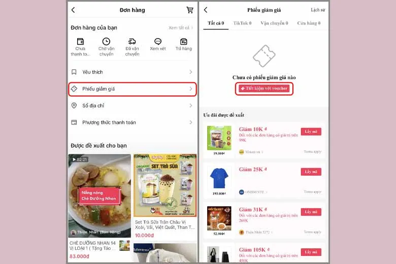 Hướng dẫn cách lấy mã giảm giá TikTok Shop siêu nhanh, siêu dễ khi muốn mua hàng online