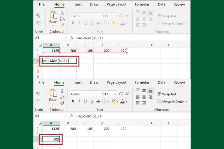 Hướng dẫn cách sử dụng phép trừ trong Excel: Trừ số, ngày tháng, kí tự, tỉ lệ….