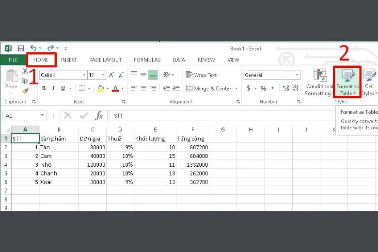 Hướng dẫn cách tạo, chỉnh sửa, xóa bảng trong Excel cực kì đơn giản, dễ làm