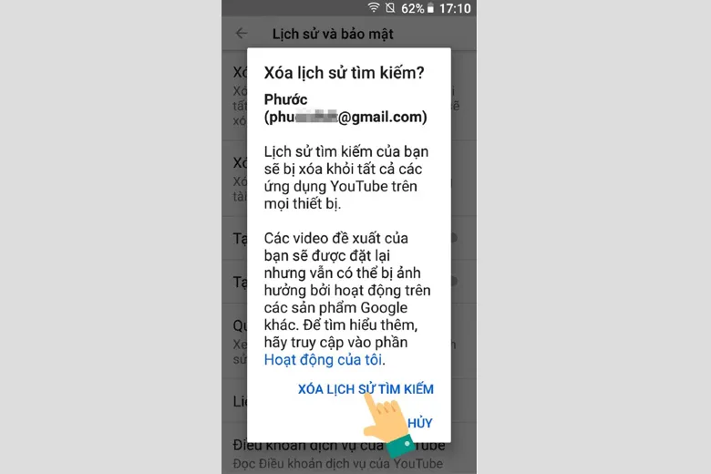 Hướng dẫn cách xóa lịch sử tìm kiếm YouTube trên iPhone, Android, máy tính trong tích tắc