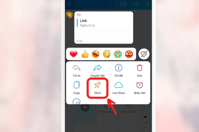 Hướng dẫn ghim và bỏ ghim tin nhắn trên Zalo với điện thoại và máy tính