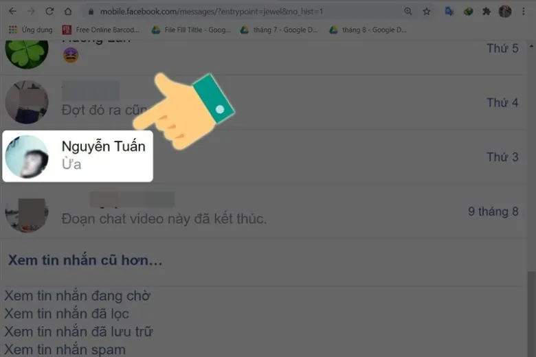 Hướng dẫn xem tin nhắn đầu tiên trên Messenger khi mới tạo Facebook