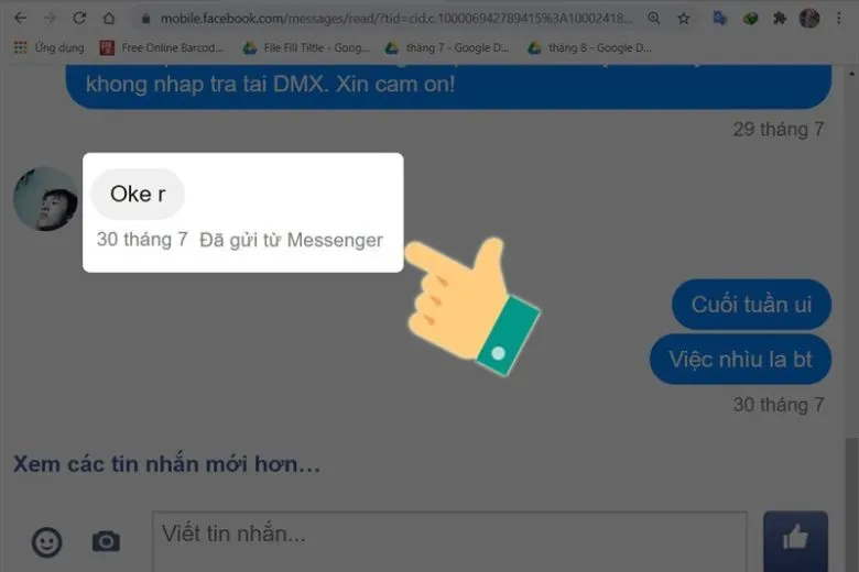 Hướng dẫn xem tin nhắn đầu tiên trên Messenger khi mới tạo Facebook