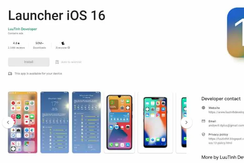 Launcher iOS 16: Giao diện iOS dành cho Android vượt mốc 50 triệu lượt tải