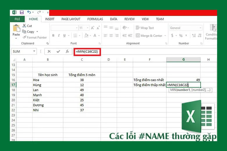 Lỗi #NAME là gì? Hướng dẫn sửa lỗi NAME trong Excel chi tiết