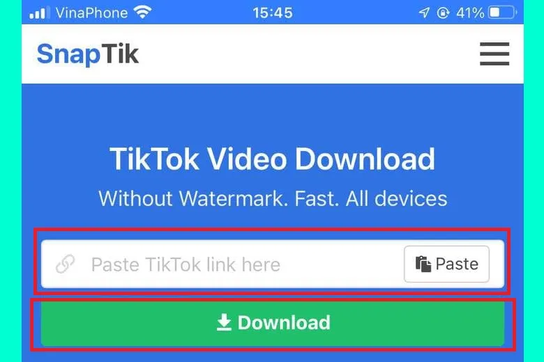 SnapTik App – Công cụ tải video TikTok không có logo, hình mờ watermark miễn phí