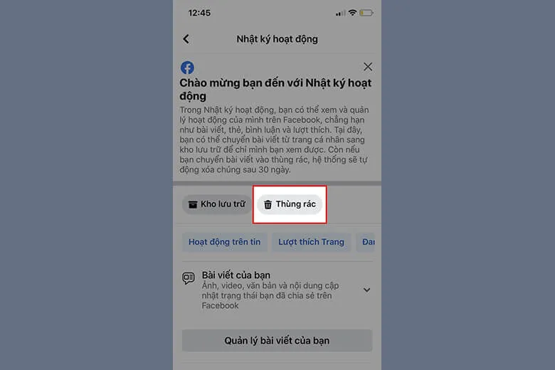 Thùng rác trên Facebook nằm ở đâu? Hướng dẫn 4 cách vào thùng rác Facebook nhanh chóng nhất